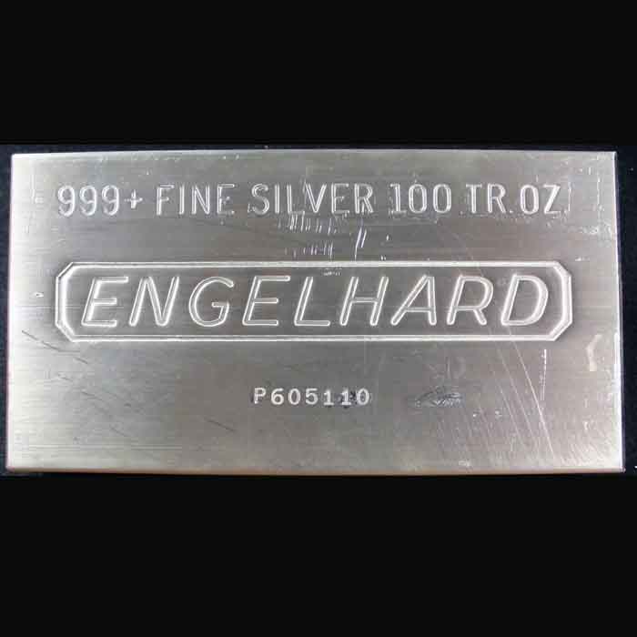 100 oz. Engelhard Silver Bar