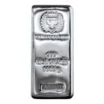 1 Kilo Germania Mint Cast Silver Bar – obverse with logo, purity, and serial number