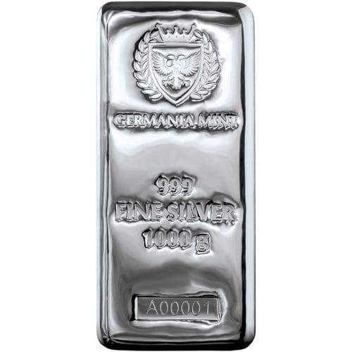 1 Kilo Germania Mint Cast Silver Bar 1