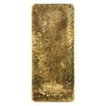 Reverse side of 1 kilo cast gold bar with smooth finish