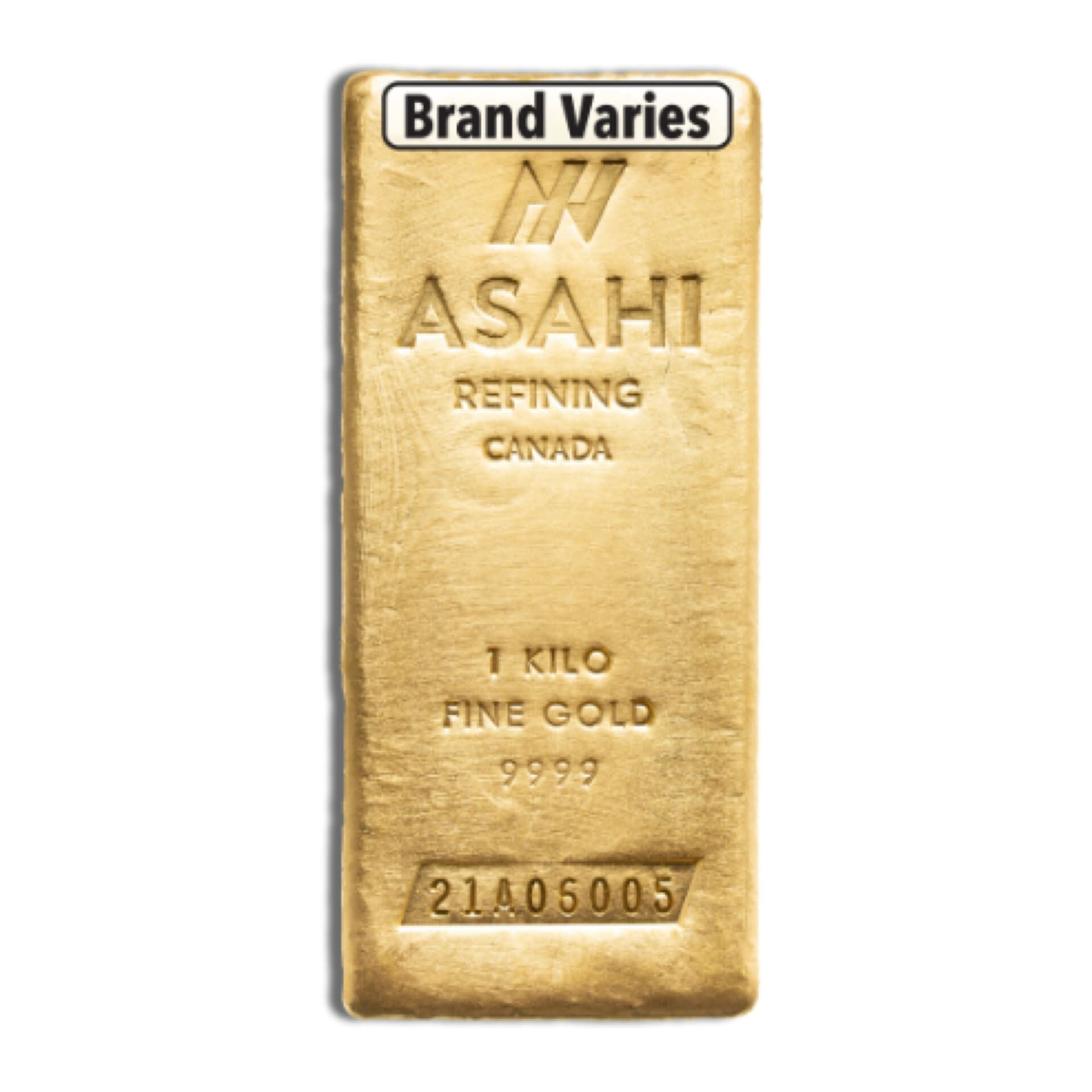 1 Kilo Gold Bar – obverse, .9999 fine gold from LBMA-approved mint