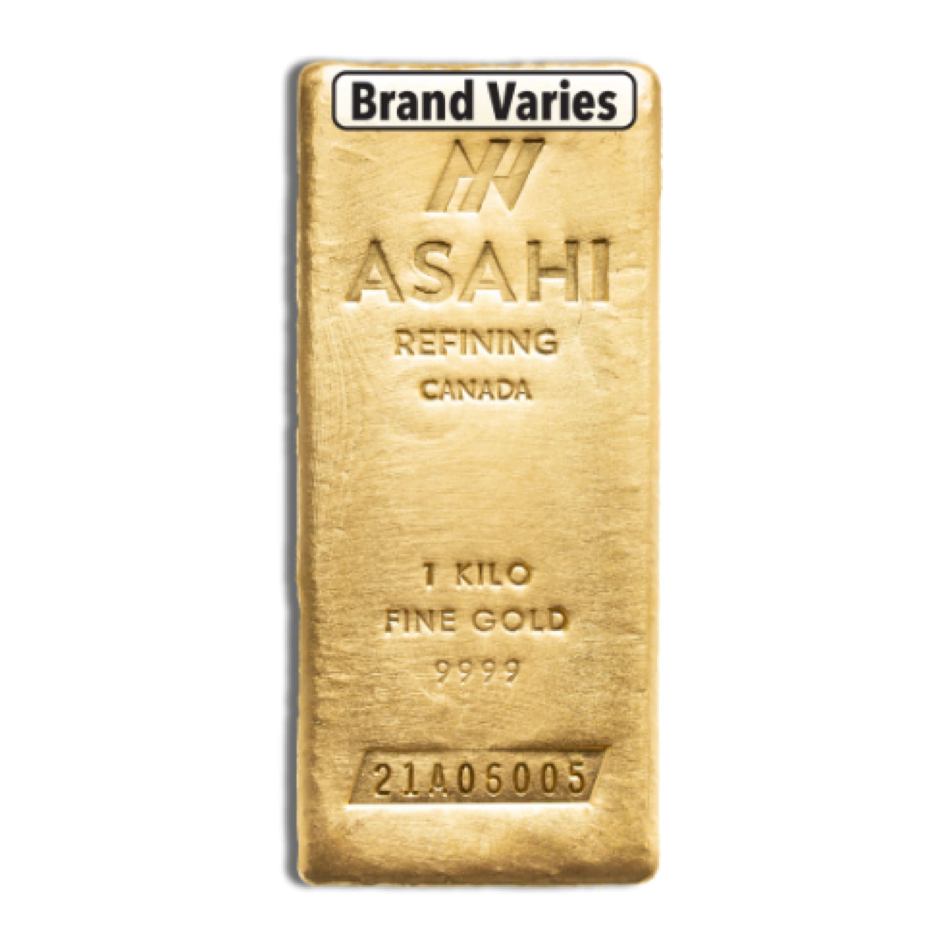1 Kilo Gold Bar – obverse, .9999 fine gold from LBMA-approved mint