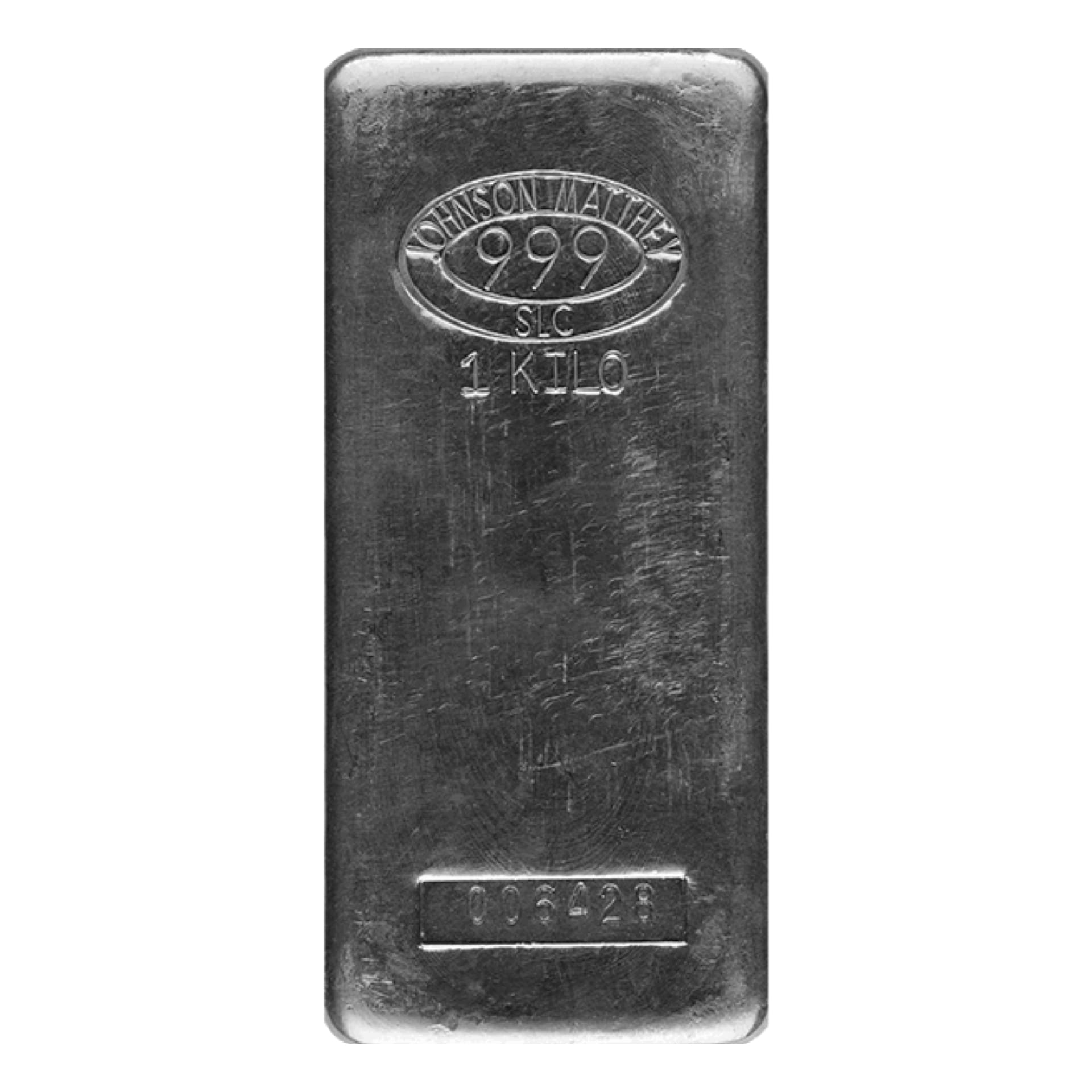 1 Kilo Silver Bar – obverse, .999 fine silver from a trusted brand