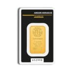 1 oz Suisse Gold Bar Kinebar – obverse, .9999 fine gold with assay details