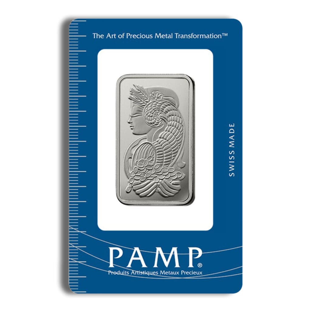 1 oz PAMP Fortuna Platinum Bar – sealed in assay card