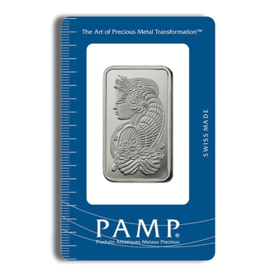 1 oz PAMP Fortuna Platinum Bar – sealed in assay card
