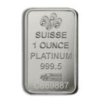 1 oz PAMP Platinum Bar (with Assay) Reverse