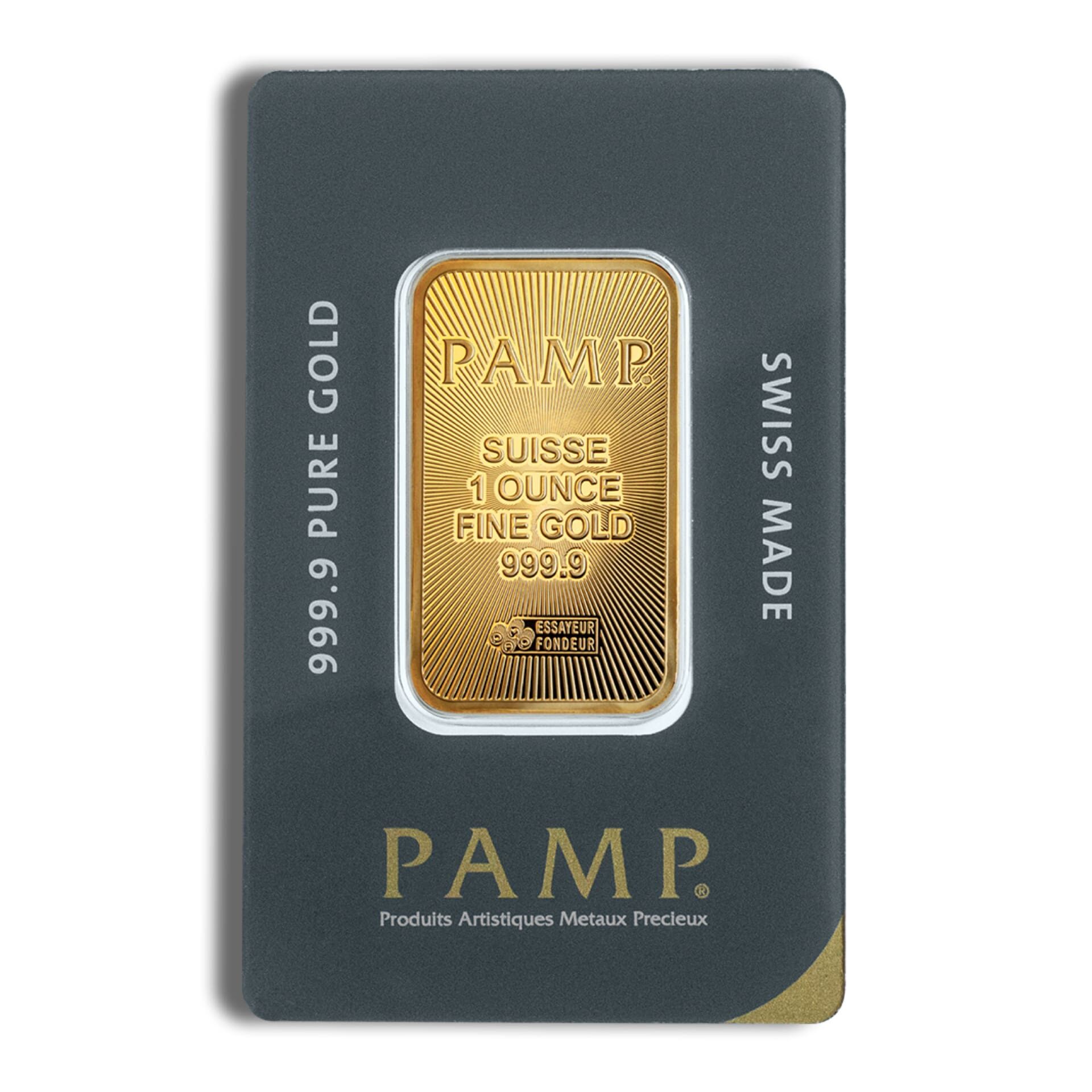 1 oz Gold Bar PAMP Suisse – sealed in assay card