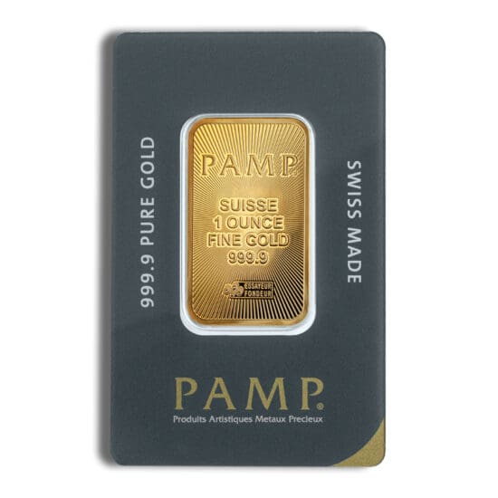 1 oz Gold Bar PAMP Suisse – sealed in assay card