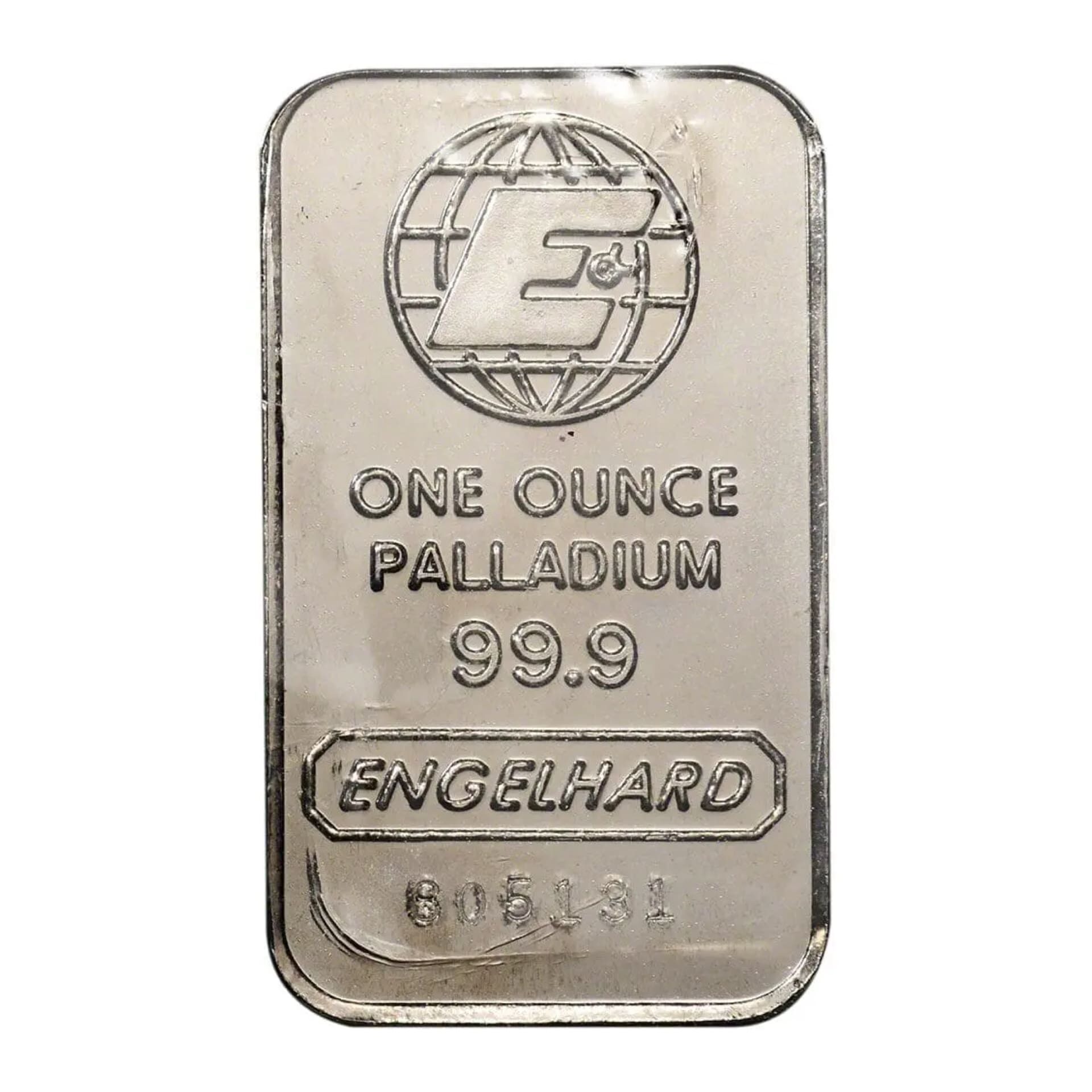1 oz Palladium Bar Varied Mint – raw, unsealed bullion
