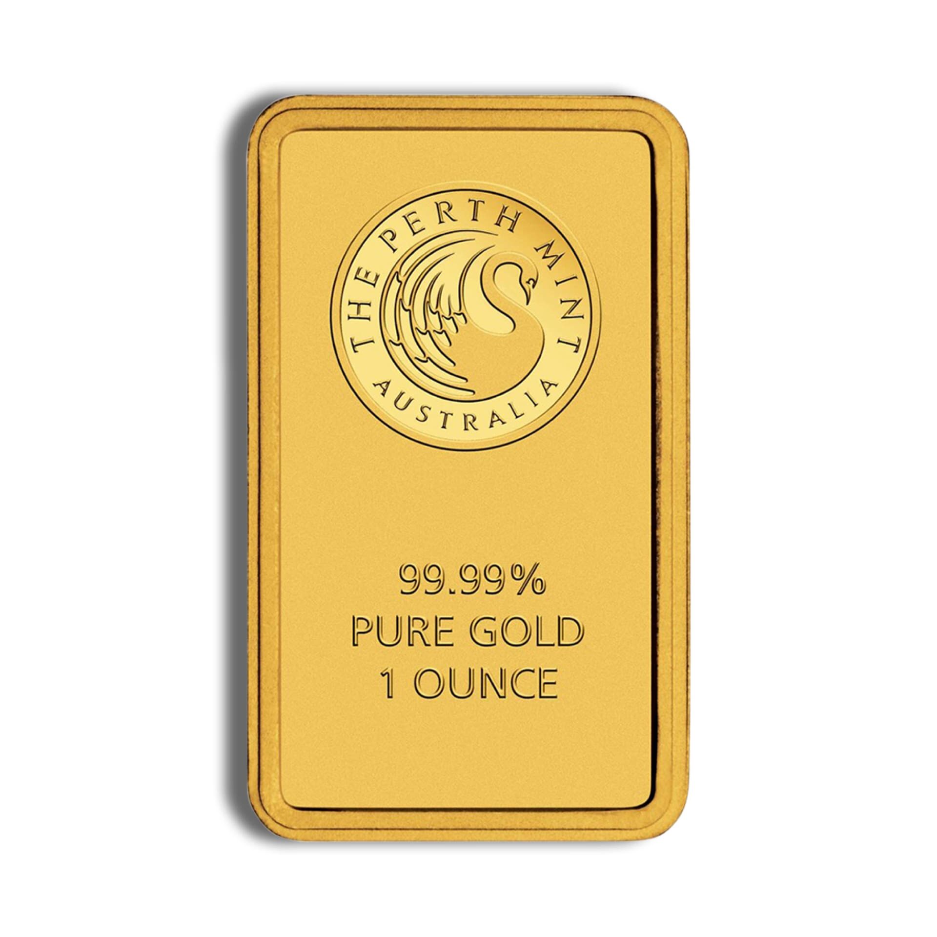 Raw 1 oz gold bar Perth Mint obverse
