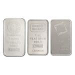 1 oz platinum bar obverse in sealed assay