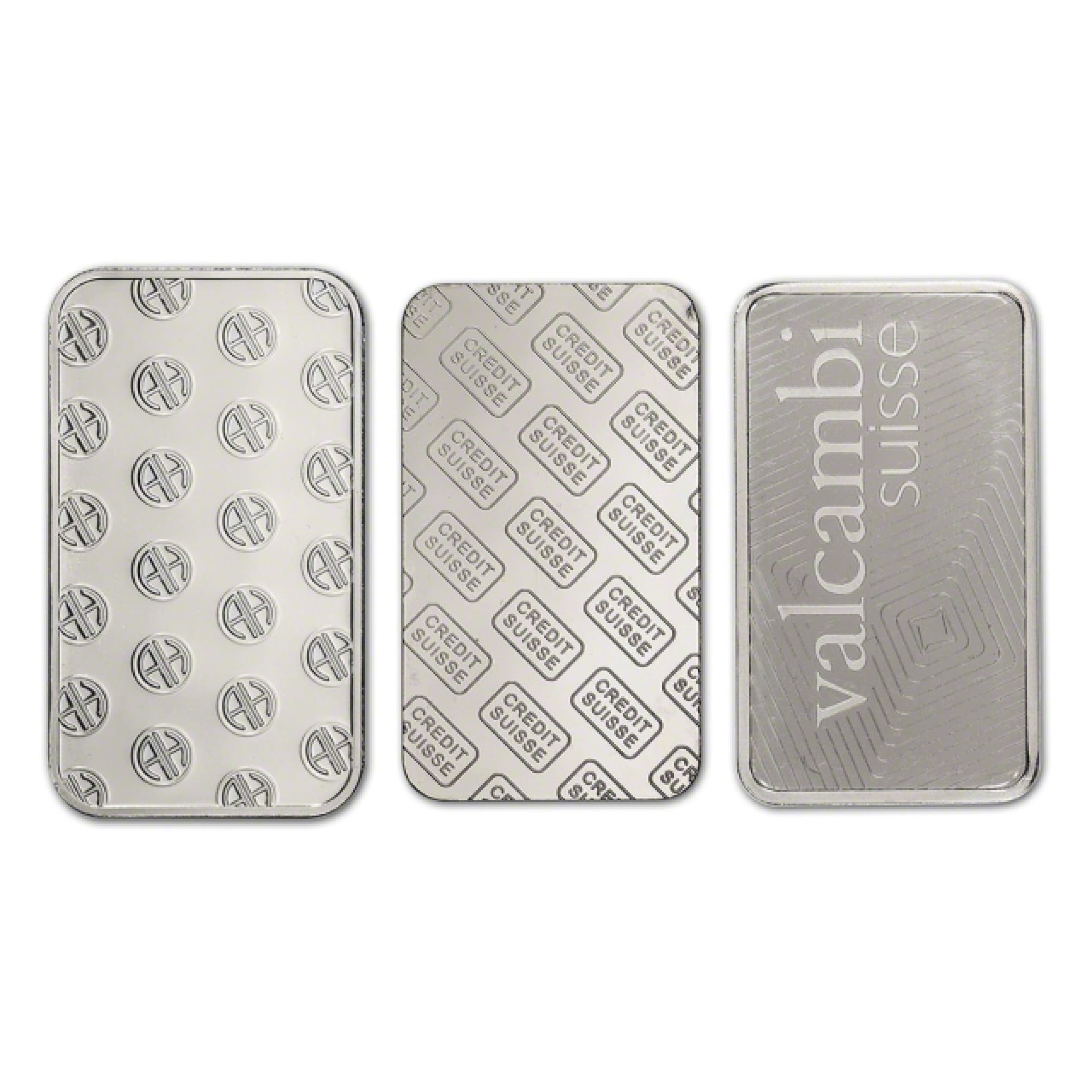 1 oz platinum bar reverse view
