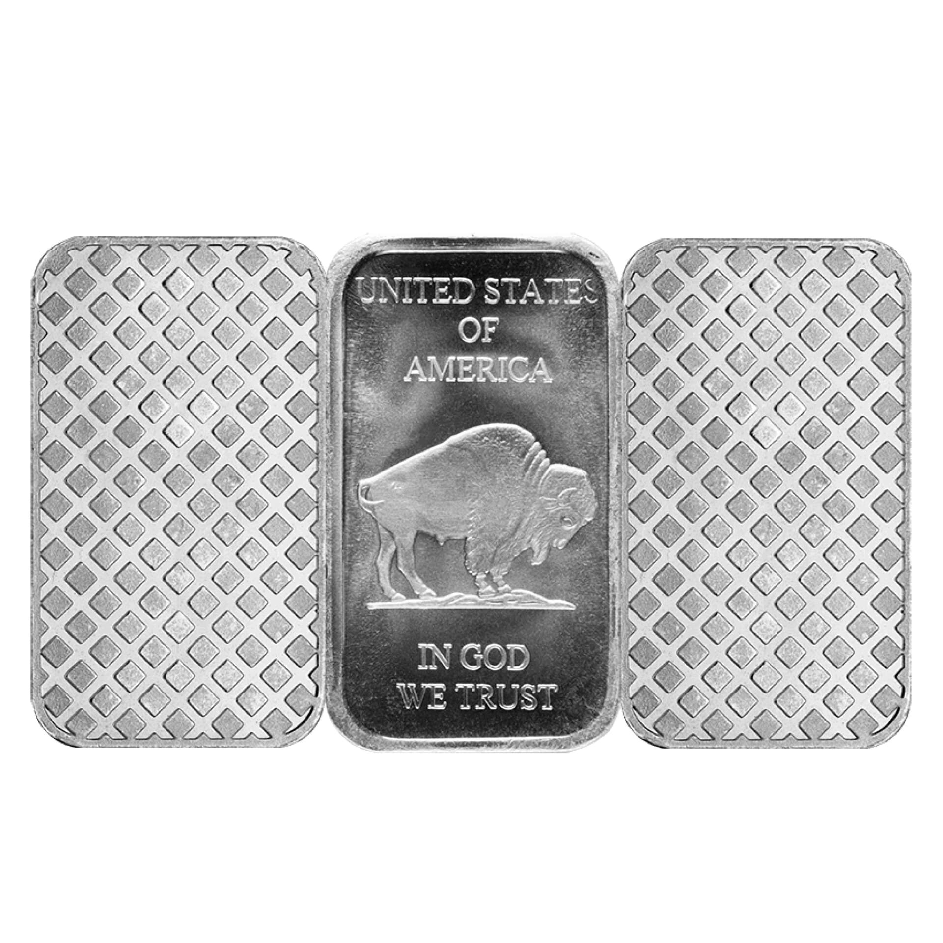1 oz silver bar reverse from varied styles