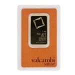 1 oz Valcambi Suisse gold bar obverse