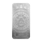Reverse of 10 oz silver Aztec Calendar bar