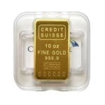 10 oz Credit Suisse gold bar in assay card