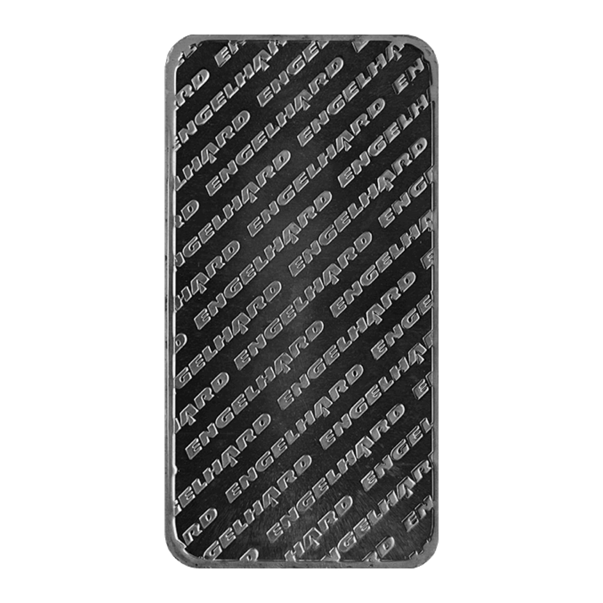 Reverse of 10 oz Engelhard silver bar