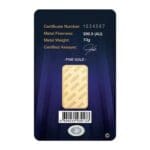 Reverse of 10 oz Istanbul Gold Refinery bar