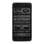 10 oz Johnson Matthey silver bar obverse