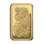 10 oz Gold Bar PAMP Suisse Fortuna – obverse with Lady Fortuna design