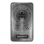 Obverse of 10 oz Royal Canadian Mint silver bar