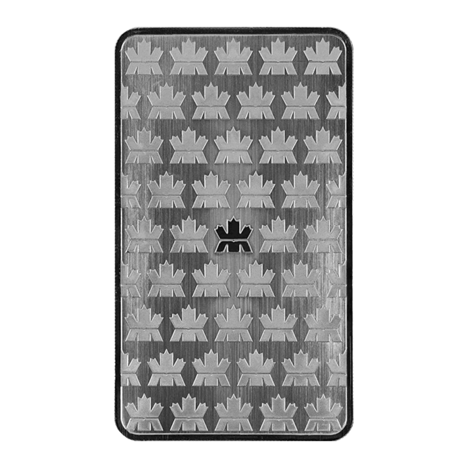 Reverse of 10 oz silver bar from Royal Canadian Mint