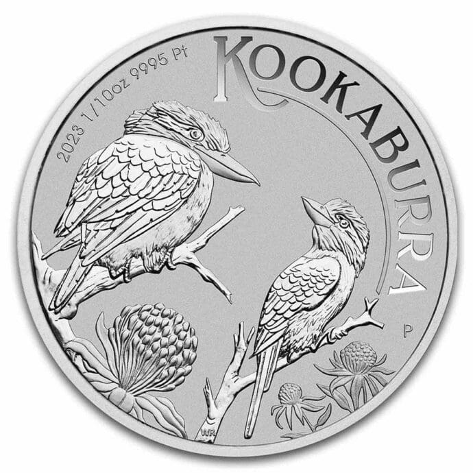 Front Face of 2023 Australian Platinum Kookaburra Platinum Coin