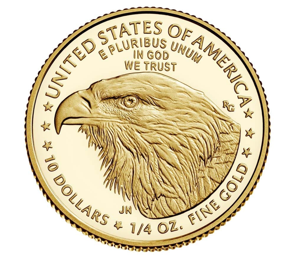 2023 American Gold Eagle 1 4 oz back