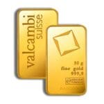 50 Gram Valcambi Suisse Gold Bar Raw