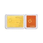 Obverse of 50 x 1 gram Valcambi Suisse Platinum CombiBar featuring individual bar details