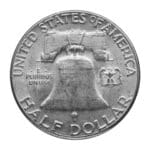 Reverse of 90% Silver Franklin Half Dollar