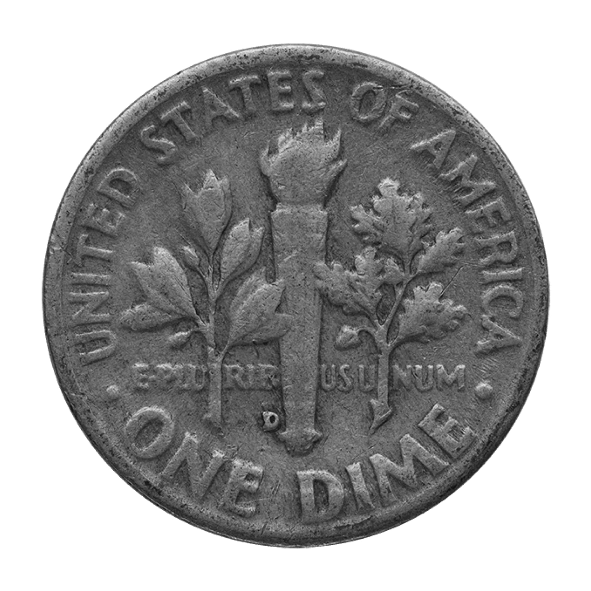 Reverse of 90% Silver U.S. dimes