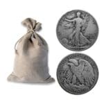Bag of circulated 90% Silver Walking Liberty Half Dollars