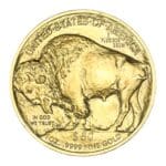 Reverse of 1 oz Gold American Buffalo coin depicting American bison