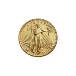 Obverse of 1/10 oz American Gold Eagle with Lady Liberty design