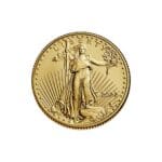 Obverse of 1/4 oz American Gold Eagle featuring Lady Liberty