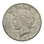 silver peace dollar vg obverse design