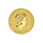 Obverse of 1/4 oz Australian Gold Kangaroo coin