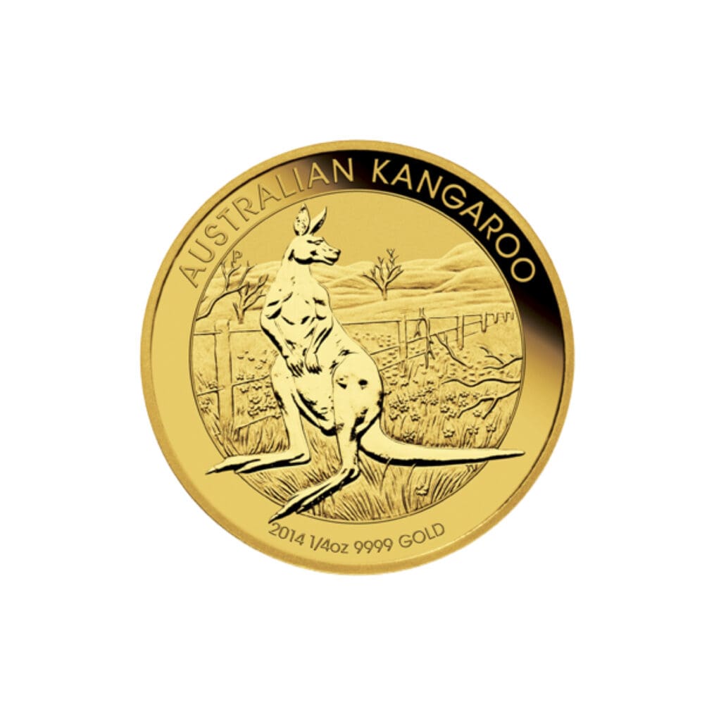 Reverse of 1/4 oz Australian Gold Kangaroo coin