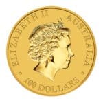Obverse of 1 oz Australian Gold Kangaroo coin