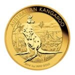 Reverse of 1 oz Australian Gold Kangaroo coin