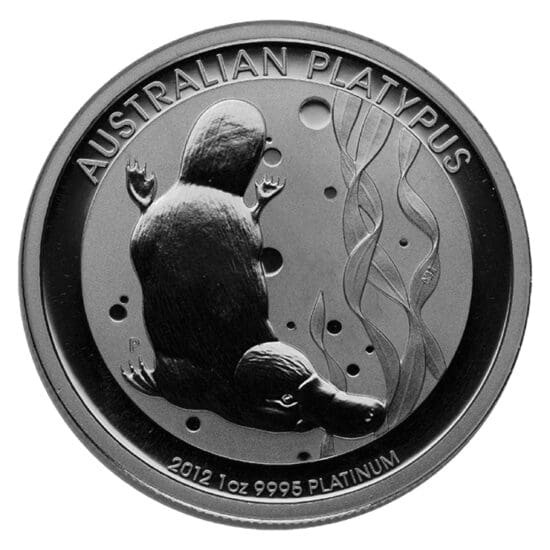 Reverse of 1 oz Australian Platinum Platypus coin