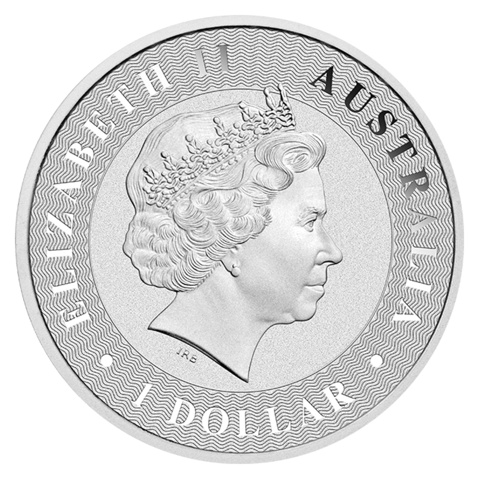 Obverse of 1 oz Australian Silver Kangaroo coin