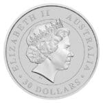 Obverse of 1 Kilo Australian Silver Koala coin