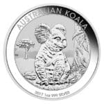 Reverse of 1 oz Australian Silver Koala coin