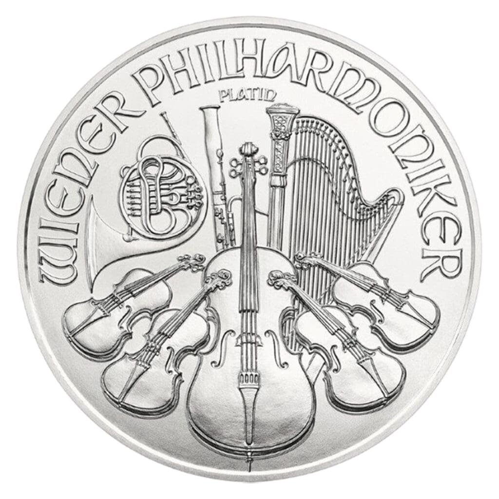 Reverse of 1 oz Austrian Platinum Philharmonic