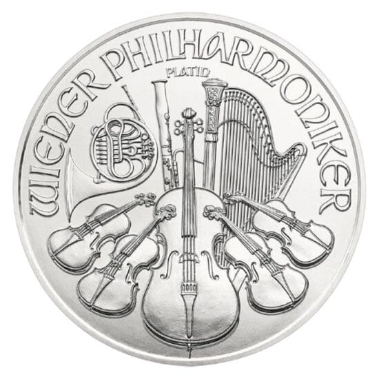 Reverse of 1 oz Austrian Platinum Philharmonic
