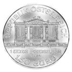 1 oz Austrian Silver Philharmonic coin obverse view