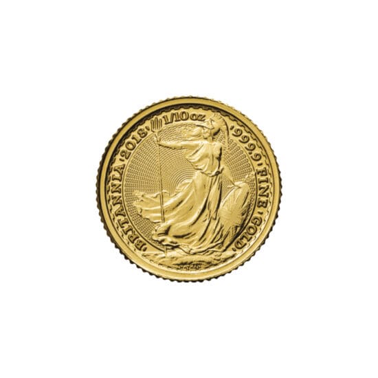 Reverse of 1/10 oz Gold Britannia coin